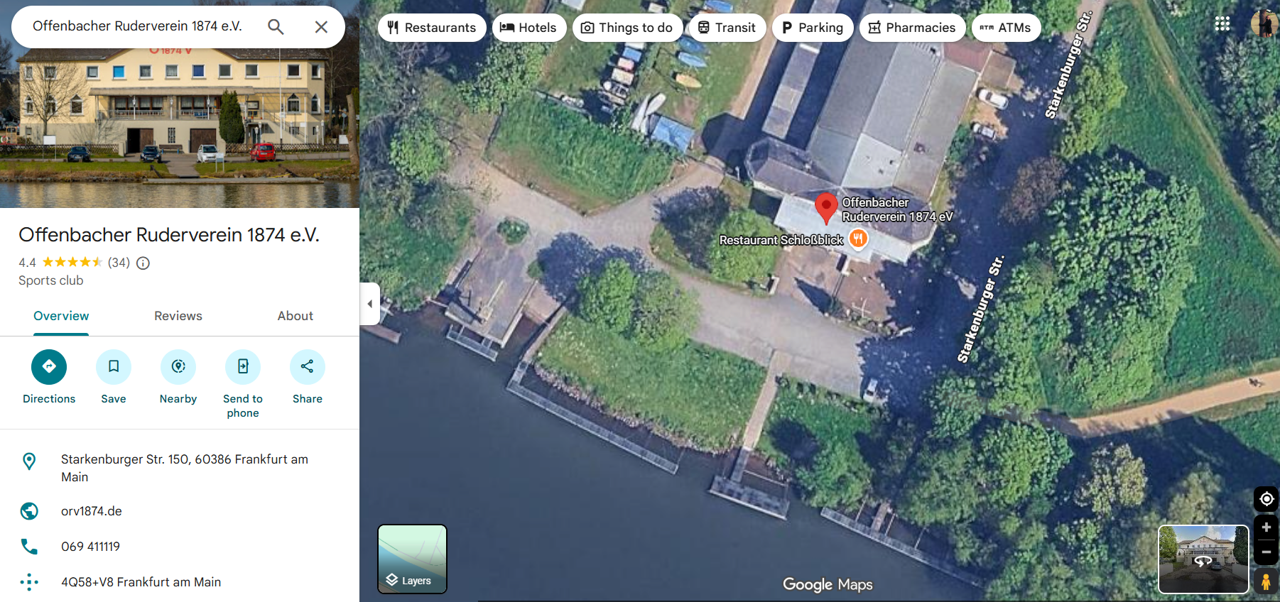 Vereinshaus Offenbacher Ruderverein